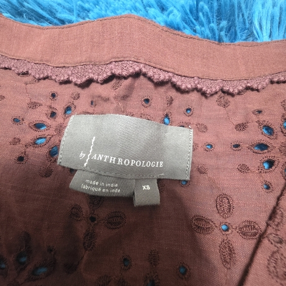 Anthropologie Embroidered Womens Blouse Size XS - Picture 11 of 11